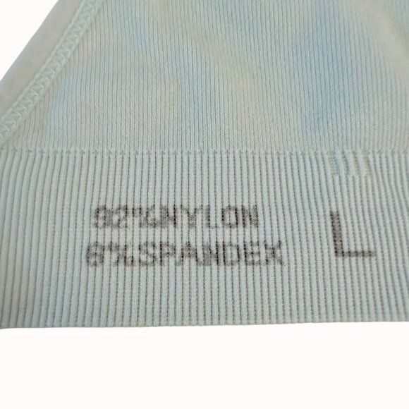 Light Blue Seamless Nursing Bra With Adjustable Straps Womens Sz L Soft Stretch - Picture 8 of 11